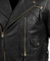 Terminator 2 Arnold Schwarzenegger Leather Jacket close up chest clear visible material
