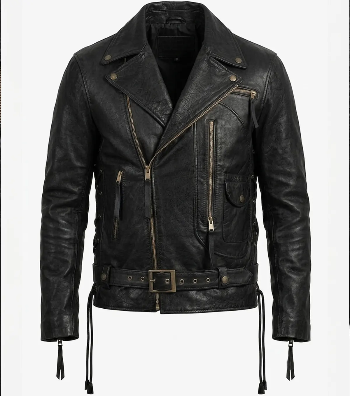 Terminator 2 Arnold Schwarzenegger Leather Jacket front