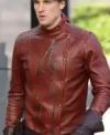 The Flash Teddy Sears Brown Leather Jacket