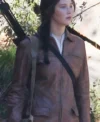 The Hunger Games Jennifer Lawrence Brown Leather Jacket