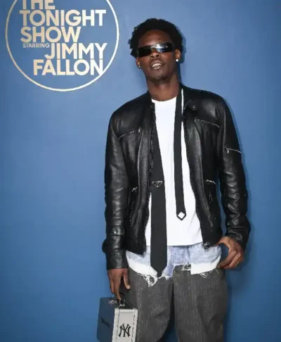 The Tonight Show 2026 Jazz Chisholm Jr Leather Jacket