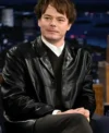 The Tonight Show S13 Charlie Heaton Leather Blazer