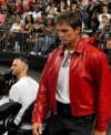Tom Brady Championship Ring Ceremony Red Leather Jacket