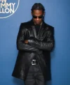 Travis Scott The Tonight Show Black Leather Blazer