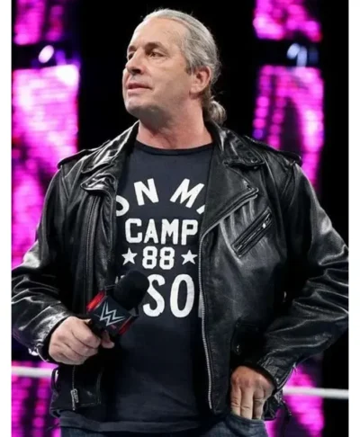 WWE Bret Hart Leather Jacket