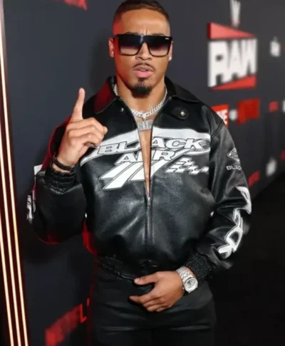 WWE RAW Event Carmelo Hayes Black Leather Jacket