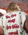 WWE Shawn Michaels Heart Printed White Leather Vest for Men Back