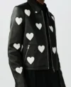 Women Heart Leather Jacket