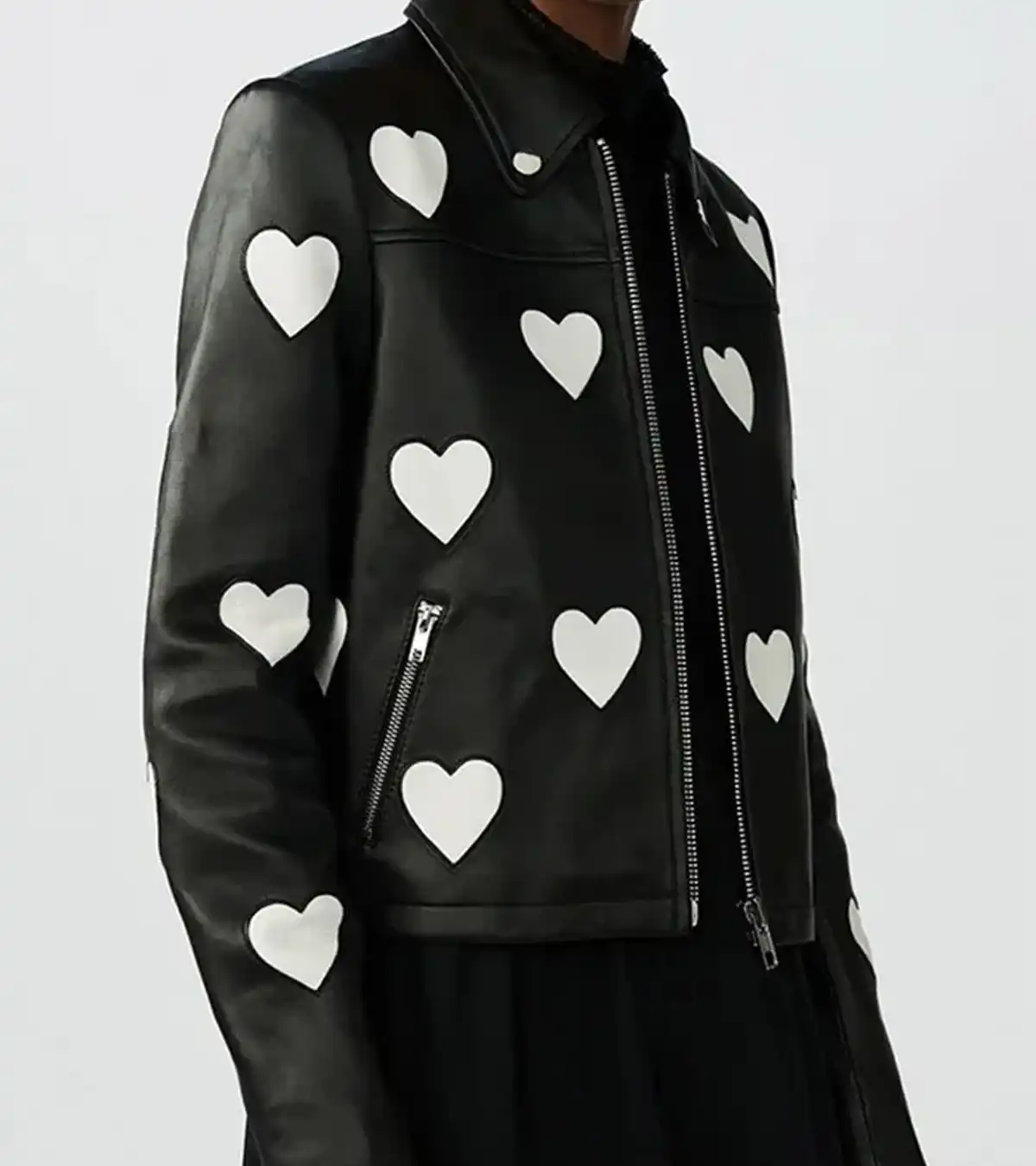 Women Heart Leather Jacket