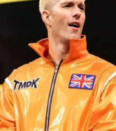 Zack Sabre Jr. AEW 2026 UK Flag Orange Bomber Jacket