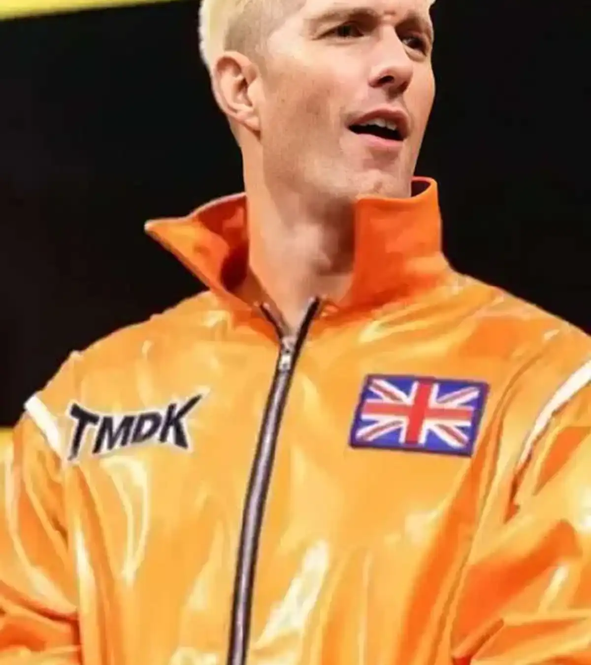 Zack Sabre Jr. AEW 2026 UK Flag Orange Bomber Jacket