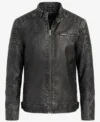 danilo faux-leather hooded jacket