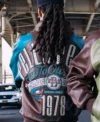 1978 Pelle Pelle Fall 2026 True To Our Roots Brown And Blue Bomber Leather Jacket For Sale