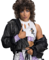 2026 WWE NXT Lizzy Rain Black Leather Biker Jacket Closeup