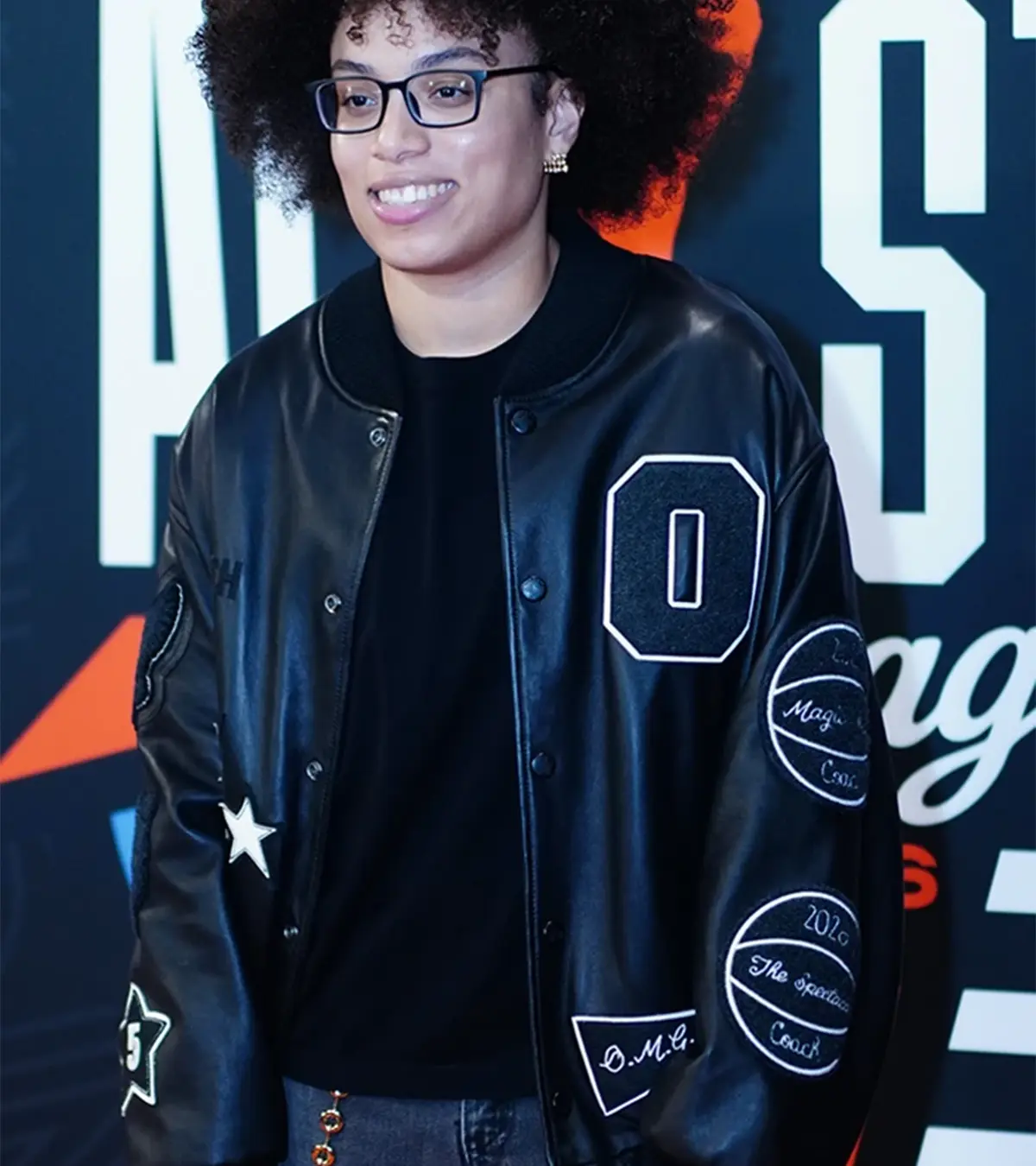 All Star Game 2026 Olivia Miles Black Leather Jacket
