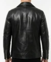 Asymmetrical Jacket Mens Real Leather with Sheepskin back