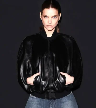 Barbara Palvin PFW 2026 Black Jacket