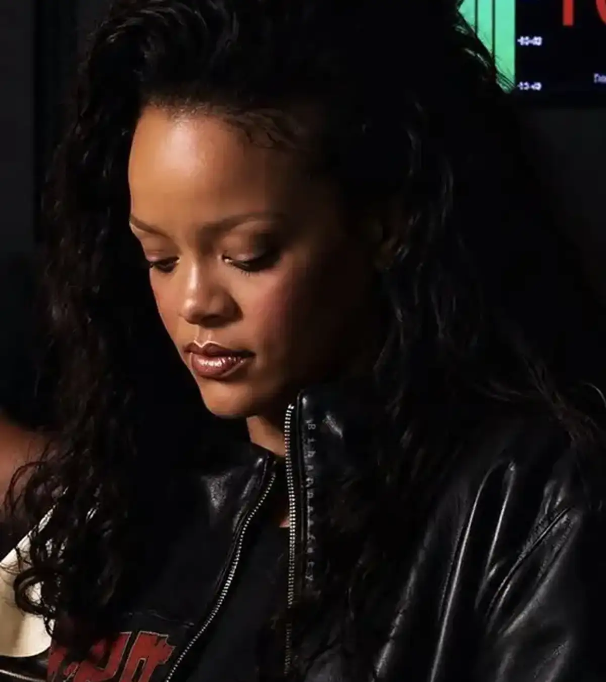 Belgium 2026 Rihanna Martine Rose Super Bowl Black and White Leather Jacket For Men Women