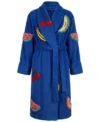 Blue Fresh Fruit Chenille Bathrobe