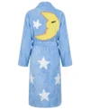 Blue Moon and Stars Chenille Bathrobe as Seen on Sabrina the Teenage Witch back