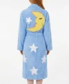 Blue Moon and Stars Chenille Bathrobe as Seen on Sabrina the Teenage Witch back view