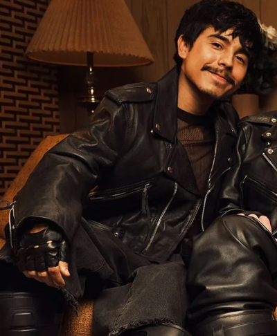 Boots Campaign 2026 Ivan Cornejo Black Leather Biker Jacket Right