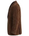 Brett Brown Suede Real Leather Slim Fit Blazer side