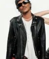 Bruno Mars Apt Song Black Leather Jacket