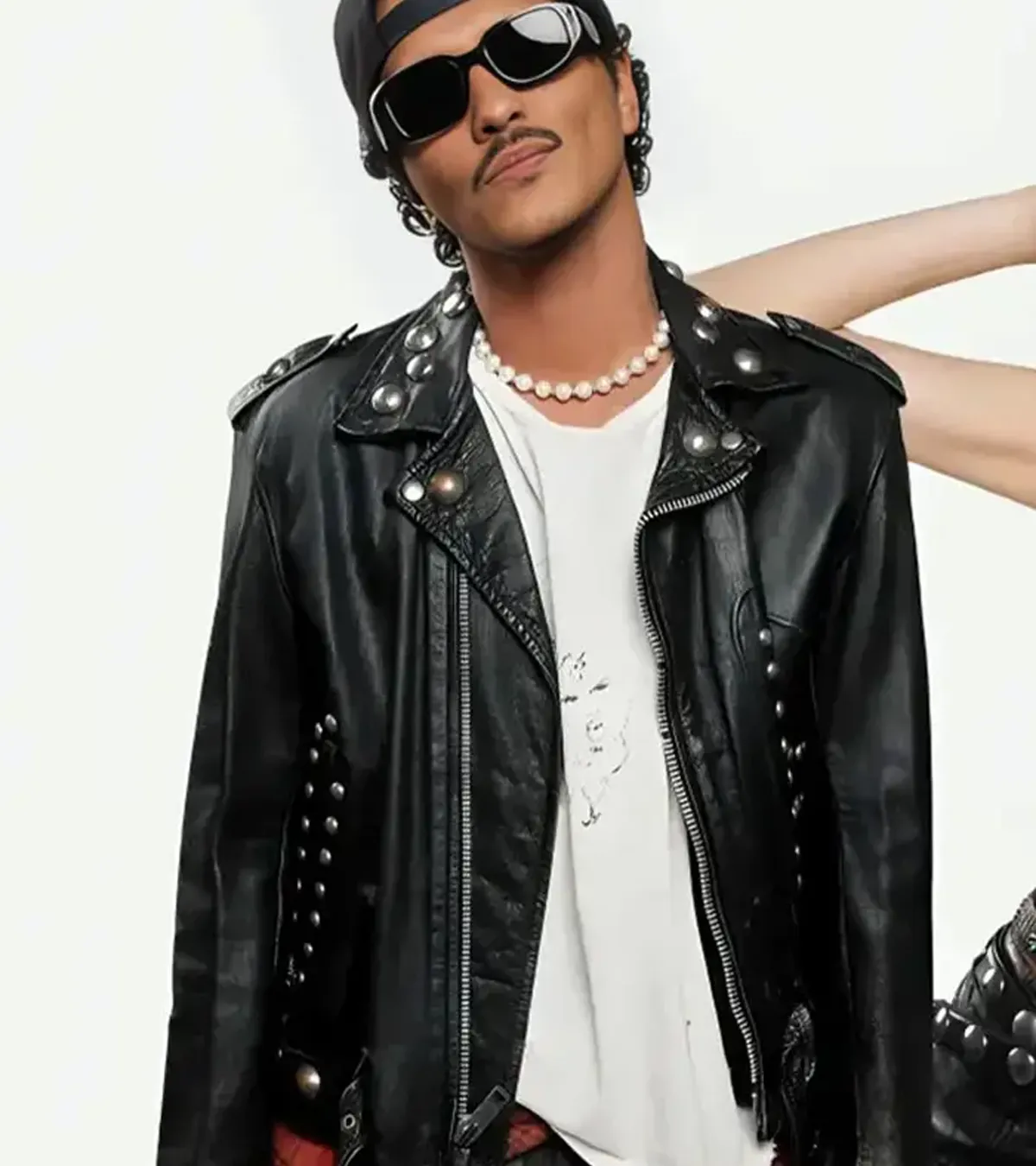 Bruno Mars Apt Song Black Leather Jacket