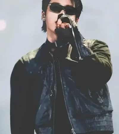 Buy BTS Jungkook ARIRANG World Tour Baltimore Black Leather Vest For Sale