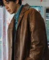 Buy Bad Lieutenant Tokyo Shun Oguri Brown Leather Car Coat For Sale