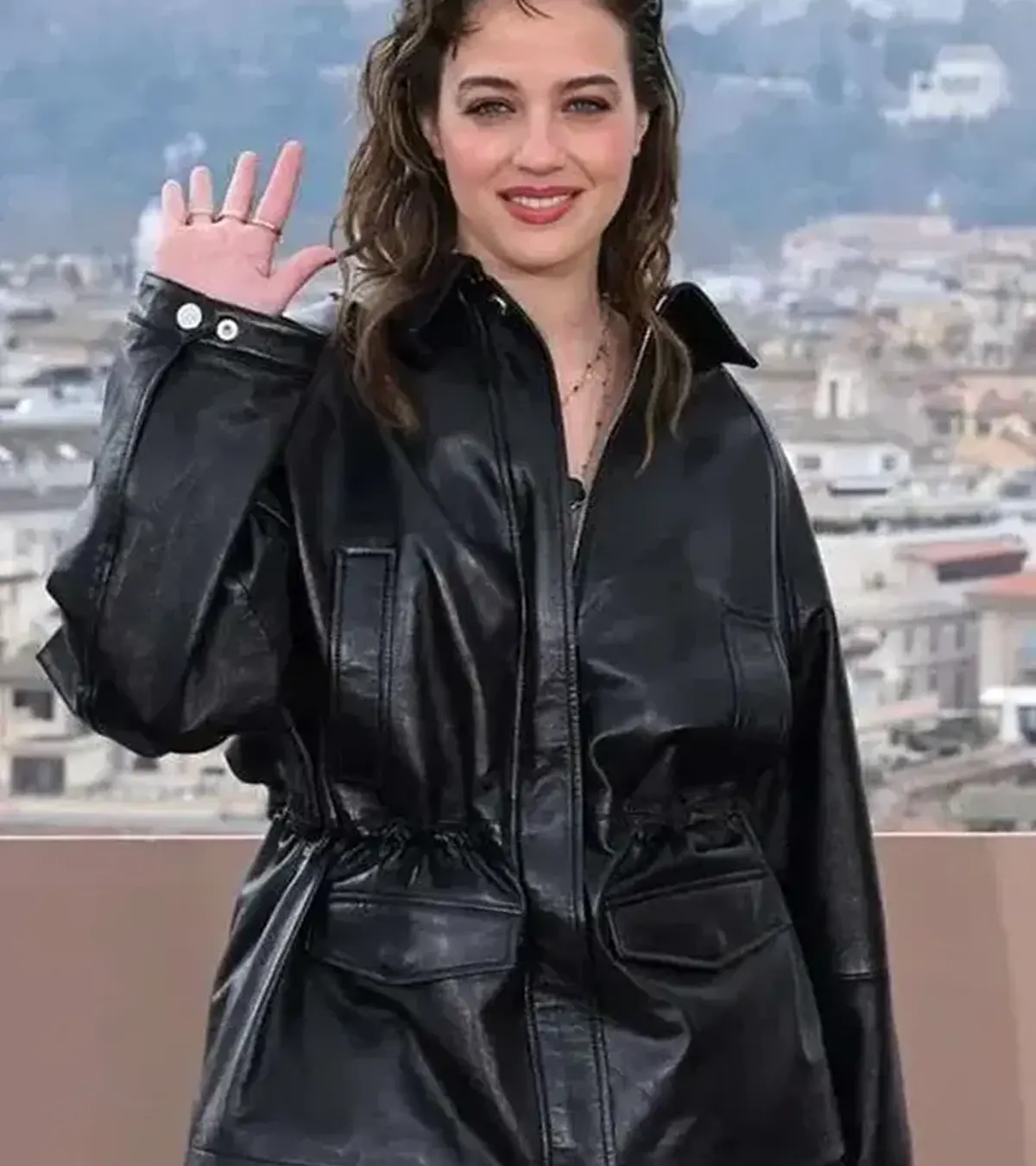 Buy Beatrice Granno The White Lotus 2026 Black Leather Jacket For Sale