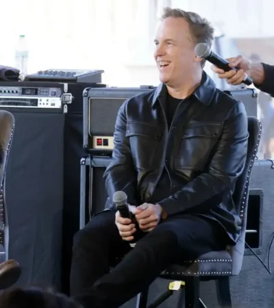 Buy Bret Domrose Grammy Museum 2026 Black Leather Jacket For Sale