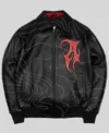 Buy Chris Brown Auracles x Pelle Pelle Topography Black Leather Bomber Jacket