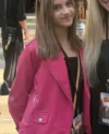 Buy Chyler Emery Camp Rock 3 World Premiere 2026 Pink Biker Leather Jacket On Sale