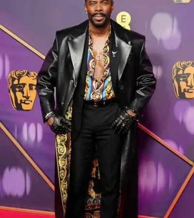 Buy Colman Domingo BAFTA Black Leather Duster Coat For Sale