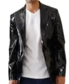 Buy David Jonsson Black Panther 3 Black Leather Blazer On Sale