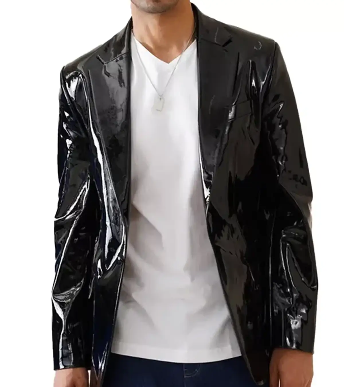 Buy David Jonsson Black Panther 3 Black Leather Blazer On Sale