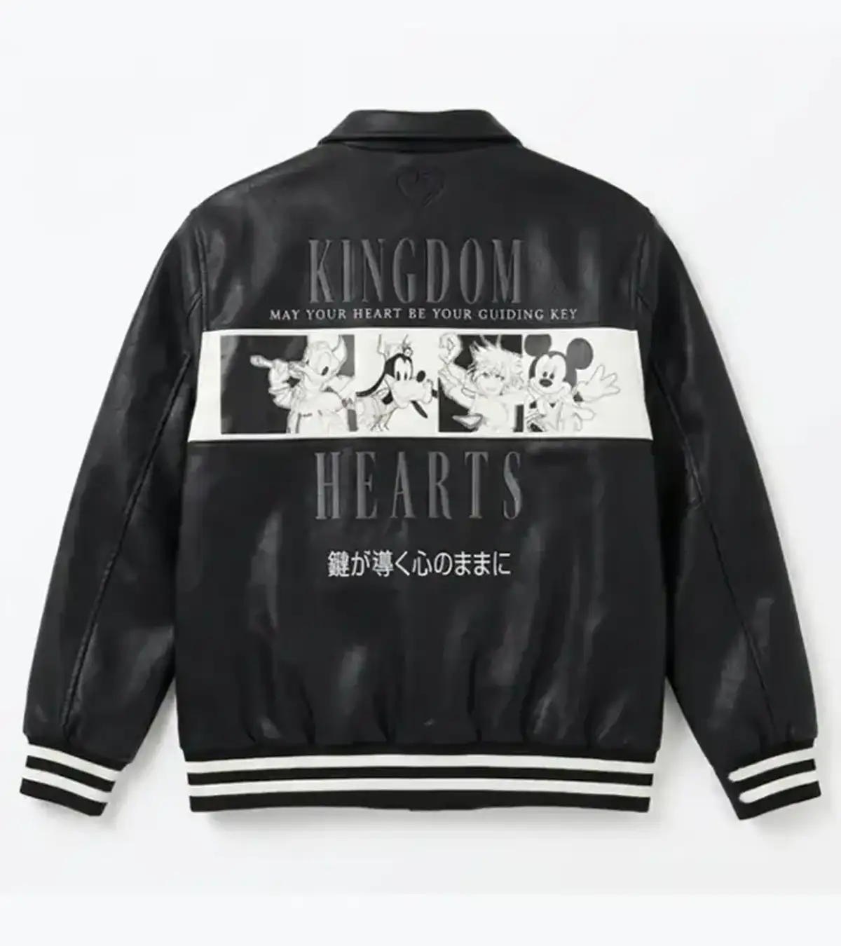 Buy Disney BoxLunch D23 Kingdom Hearts 2026 Black Leather Varsity Jacket