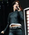 Buy Ellie Rowsell Lollapalooza 2026 Black Leather Jacket For Sale