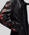 Buy EsDeeKid Gucci Primavera Side Strips Black Leather Jacket For Sale