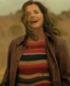 Buy Geena Davis 2026 TV Series The Boroughs S01 Renee Joyce Maroon Leather Jacket On Sale