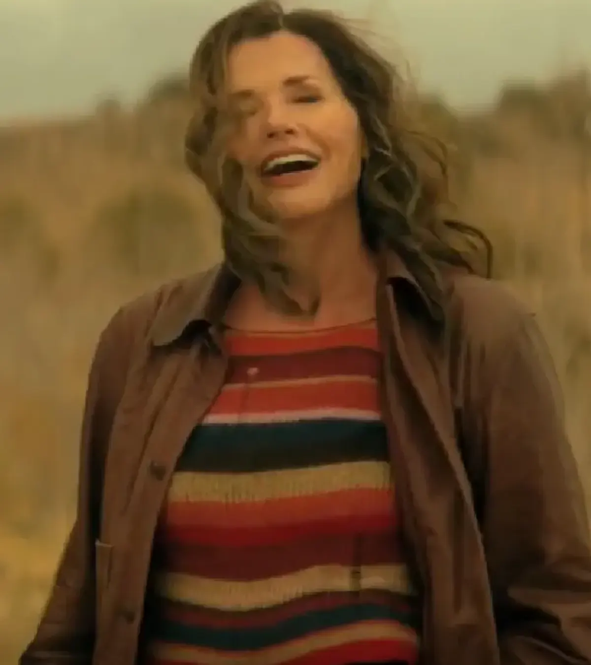 Buy Geena Davis 2026 TV Series The Boroughs S01 Renee Joyce Maroon Leather Jacket On Sale