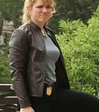 Buy Jacqueline Byers NCIS New York 2026 Addison Ross Brown Leather Jacket For Sale