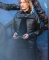 Buy Jamie Campbell Bower Stranger Things Emmys FYSEE Event 2026 Black Hybrid Leather Shacket For Sale