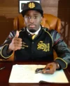 Buy Kai Cenat Custom Streamer University Black Leather Varsity Jacket For Sale