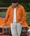 Buy Kith x BMW Ronnie Fieg Orange Leather Jacket For Sale