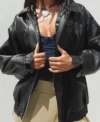 Buy London Monday Night Raw Maxxine Duprii Black Leather Jacket On Sale