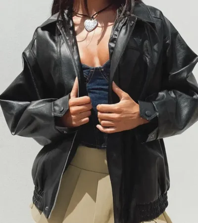 Buy London Monday Night Raw Maxxine Duprii Black Leather Jacket On Sale