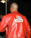 Buy Los Angeles Kanye West Worn During Date Night with Bianca Cens Screening of Michael Red Leather Jacket